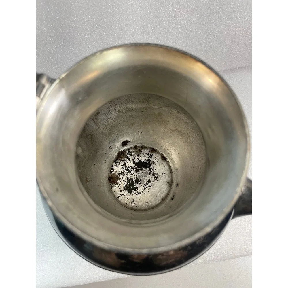 Antique EG Webster & Bro Quadruple Plate Silver Teapot Victorian Patina 35 NY